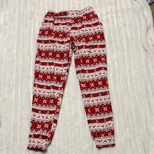 Shosho Red and White Festive Pajama Pants